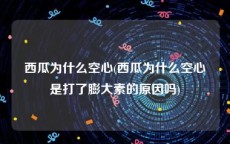 西瓜为什么空心(西瓜为什么空心是打了膨大素的原因吗)