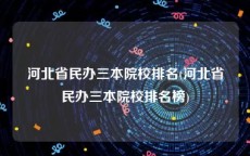 河北省民办三本院校排名(河北省民办三本院校排名榜)