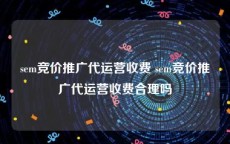 sem竞价推广代运营收费 sem竞价推广代运营收费合理吗