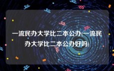 一流民办大学比二本公办(一流民办大学比二本公办好吗)