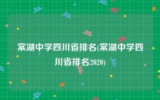 棠湖中学四川省排名(棠湖中学四川省排名2020)