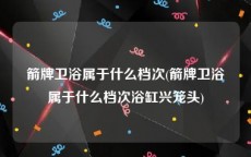 箭牌卫浴属于什么档次(箭牌卫浴属于什么档次浴缸兴笼头)