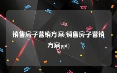 销售房子营销方案(销售房子营销方案ppt)