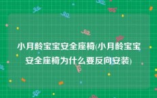 小月龄宝宝安全座椅(小月龄宝宝安全座椅为什么要反向安装)