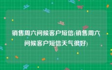 销售周六问候客户短信(销售周六问候客户短信天气很好)