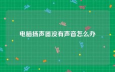 电脑扬声器没有声音怎么办