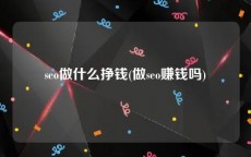 seo做什么挣钱(做seo赚钱吗)