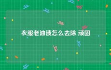 衣服老油渍怎么去除 顽固