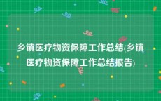 乡镇医疗物资保障工作总结(乡镇医疗物资保障工作总结报告)