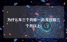 为什么车三个月检一次(车过检三个月以上)