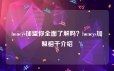 honeys加盟你全面了解吗？honeys加盟相干介绍