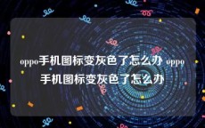 oppo手机图标变灰色了怎么办 oppo手机图标变灰色了怎么办