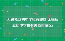 无锡私立初中学校有哪些(无锡私立初中学校有哪些梁溪区)