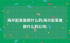 海尔起家是做什么的(海尔起家是做什么的公司)