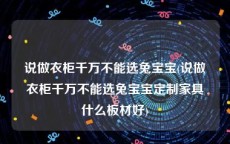 说做衣柜千万不能选兔宝宝(说做衣柜千万不能选兔宝宝定制家具什么板材好)