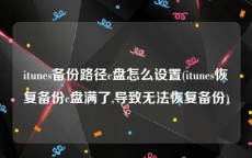 itunes备份路径c盘怎么设置(itunes恢复备份c盘满了,导致无法恢复备份)