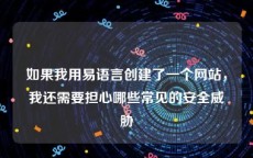 如果我用易语言创建了一个网站，我还需要担心哪些常见的安全威胁