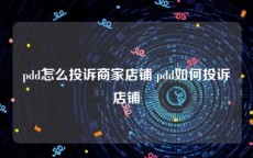 pdd怎么投诉商家店铺 pdd如何投诉店铺