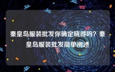 秦皇岛服装批发你确定晓得吗？秦皇岛服装批发简单阐述