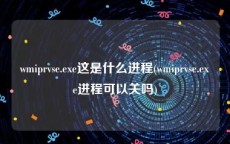 wmiprvse.exe这是什么进程(wmiprvse.exe进程可以关吗)