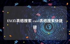 EXCEL表格搜索 excel表格搜索快捷键