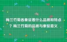 梅兰竹菊各象征着什么品质和特点？梅兰竹菊的品质与象征意义