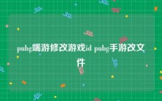 pubg端游修改游戏id pubg手游改文件