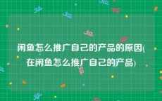 闲鱼怎么推广自己的产品的原因(在闲鱼怎么推广自己的产品)