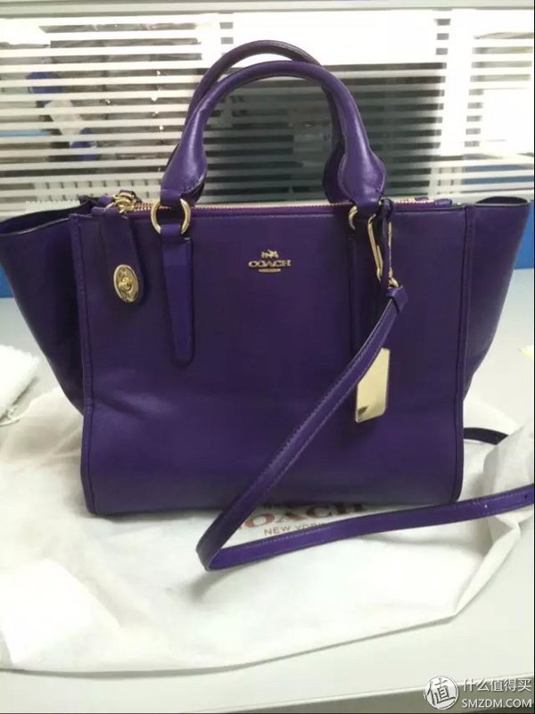 闲鱼上淘个宝 - COACH 蔻驰 carryall33545 紫色牛皮女士挎包