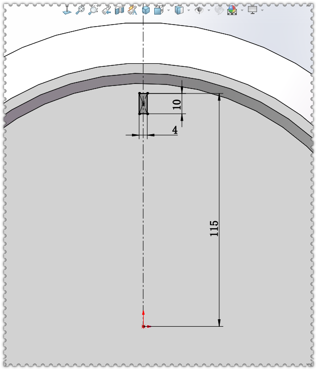 用SolidWorks画一个钟表，画法和直尺基本相同