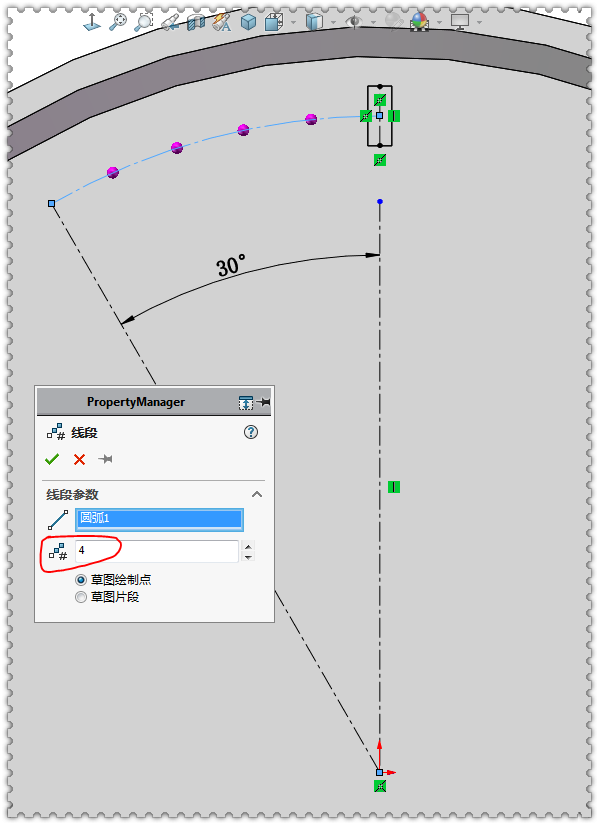 用SolidWorks画一个钟表，画法和直尺基本相同