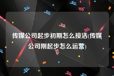 传媒公司起步初期怎么接活(传媒公司刚起步怎么运营)