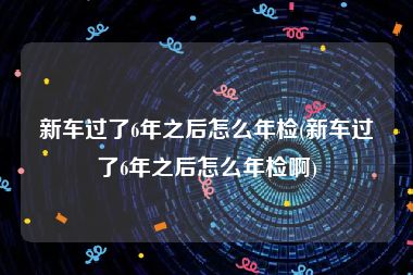 新车过了6年之后怎么年检(新车过了6年之后怎么年检啊)