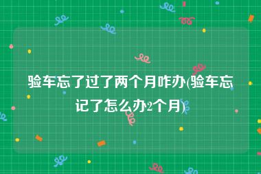 验车忘了过了两个月咋办(验车忘记了怎么办2个月)