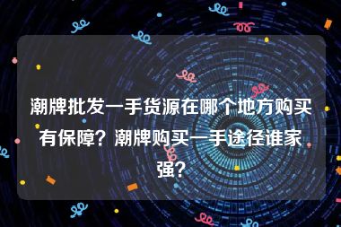 潮牌批发一手货源在哪个地方购买有保障？潮牌购买一手途径谁家强？