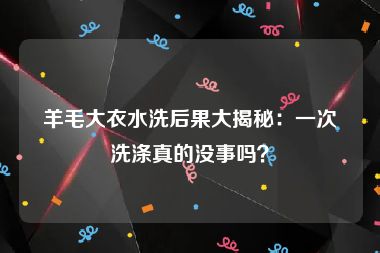 羊毛大衣水洗后果大揭秘：一次洗涤真的没事吗？