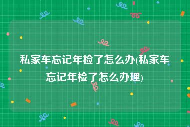 私家车忘记年检了怎么办(私家车忘记年检了怎么办理)