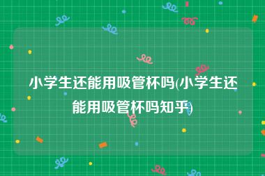 小学生还能用吸管杯吗(小学生还能用吸管杯吗知乎)