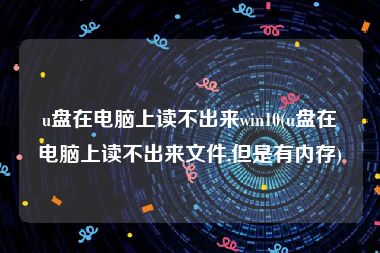 u盘在电脑上读不出来win10(u盘在电脑上读不出来文件,但是有内存)