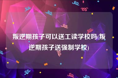 叛逆期孩子可以送工读学校吗(叛逆期孩子送强制学校)