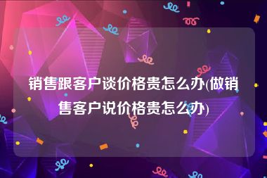 销售跟客户谈价格贵怎么办(做销售客户说价格贵怎么办)