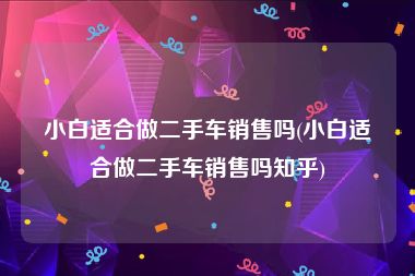 小白适合做二手车销售吗(小白适合做二手车销售吗知乎)