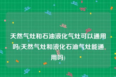 天然气灶和石油液化气灶可以通用吗(天然气灶和液化石油气灶能通用吗)