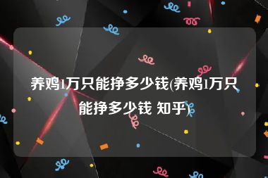 养鸡1万只能挣多少钱(养鸡1万只能挣多少钱 知乎)