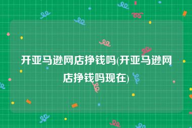 开亚马逊网店挣钱吗(开亚马逊网店挣钱吗现在)