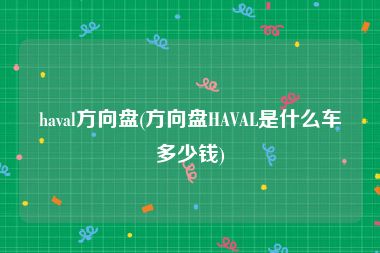 haval方向盘(方向盘HAVAL是什么车多少钱)