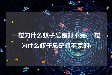 一楼为什么蚊子总是打不完(一楼为什么蚊子总是打不完的)