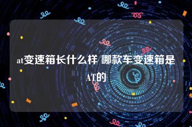 at变速箱长什么样 哪款车变速箱是AT的