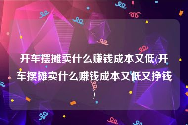 开车摆摊卖什么赚钱成本又低(开车摆摊卖什么赚钱成本又低又挣钱)