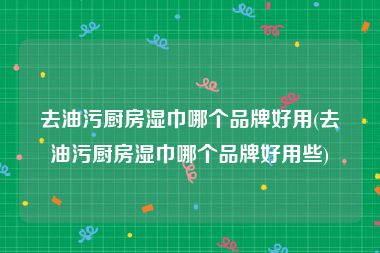 去油污厨房湿巾哪个品牌好用(去油污厨房湿巾哪个品牌好用些)